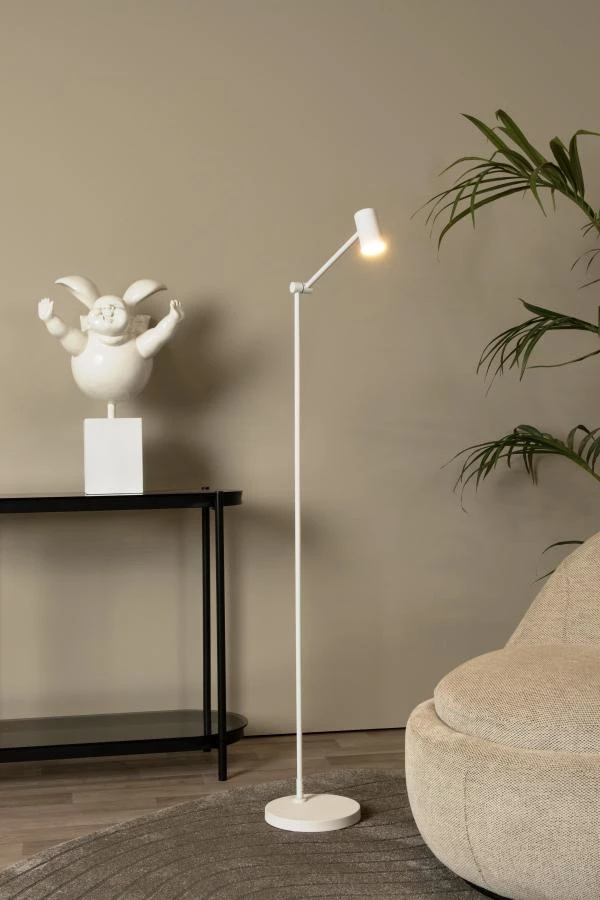 Lucide TIPIK - Rechargeable Floor lamp - Battery pack- LED 3 StepDim - 1x3W 2700K - White - atmosphere 1